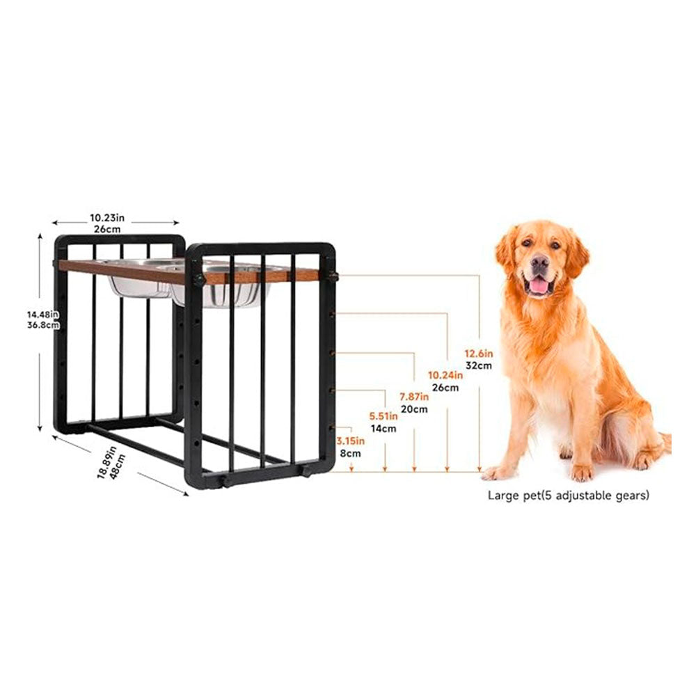 Comedero Doble Elevado para Perros Grandes