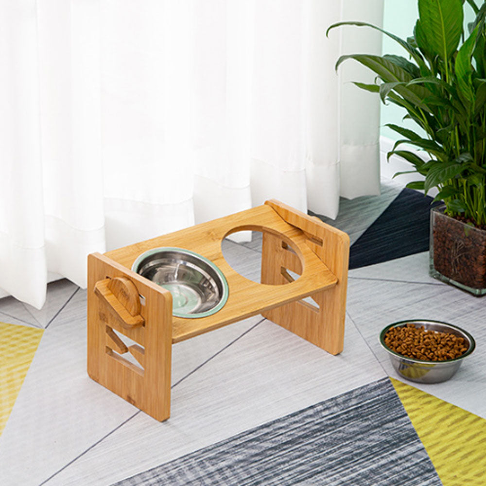 Comedero Doble Elevado para Perros Pequeños